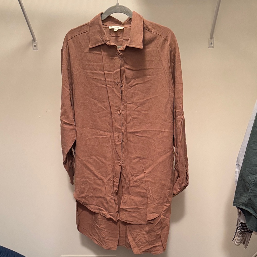 Brown Button-Up Shirt